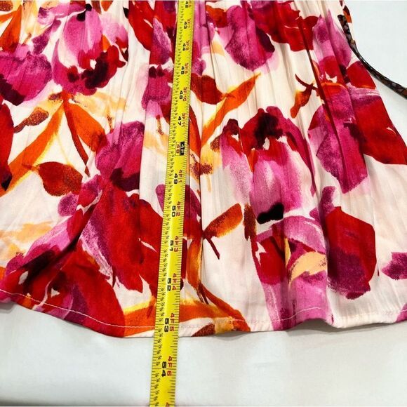 Tinsel Pink Floral Splash Maxi Dress Short Sleeve Elasticized Waist New Size 12P - Picture 11 of 13